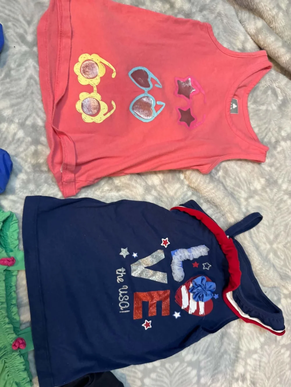 GAP Pink Girls' Tank Top with Sunglasses & Stars Graphic